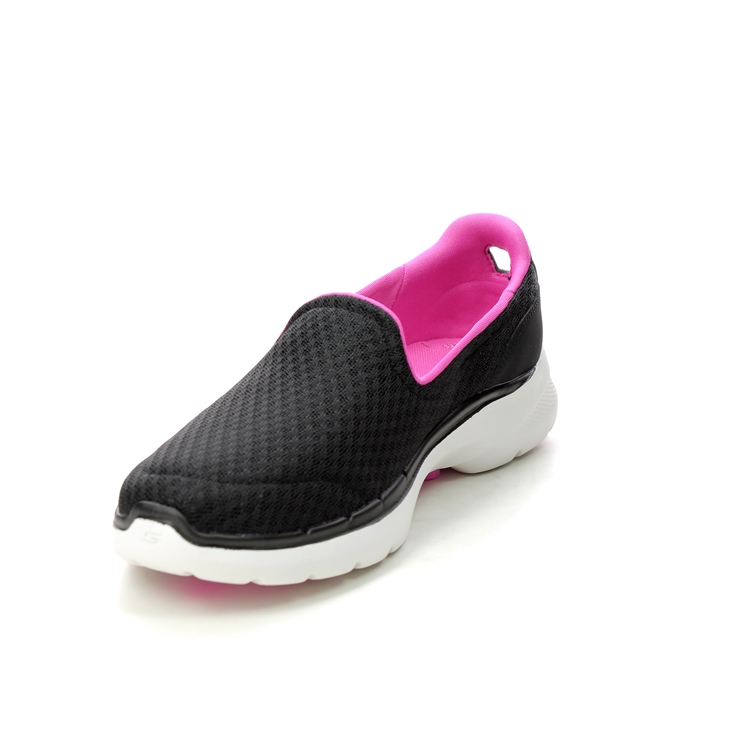 Skechers Go Walk 6 BKHP Black hot pink Womens trainers 124508