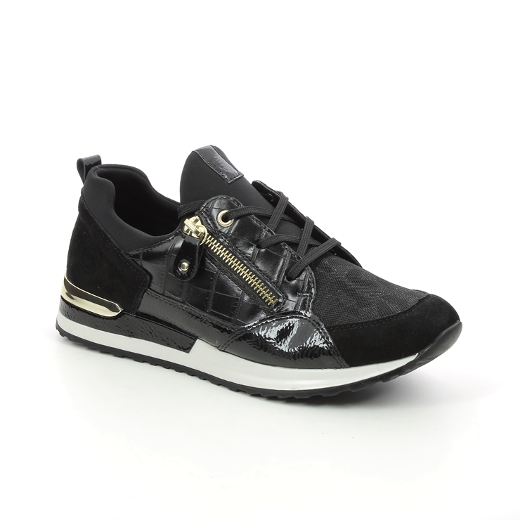 Remonte R2529-01 Vapourised Black gold Womens trainers