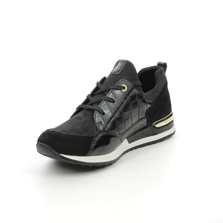 Remonte R2529-01 Vapourised Black gold Womens trainers