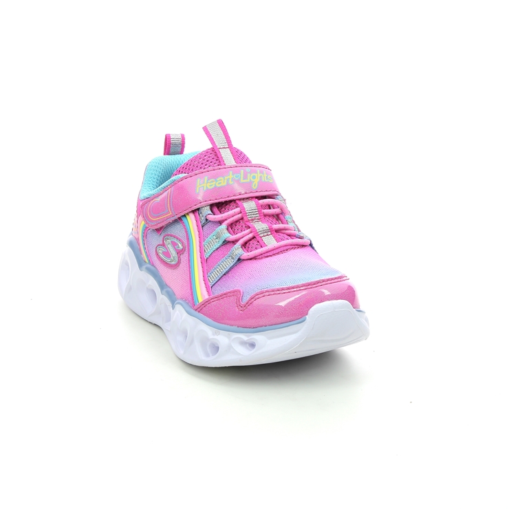 Skechers Heart Lights In 302308N PKMT Pink girls trainers