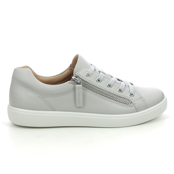 Hotter Chase Std 9908-10 Light Grey Leather trainers