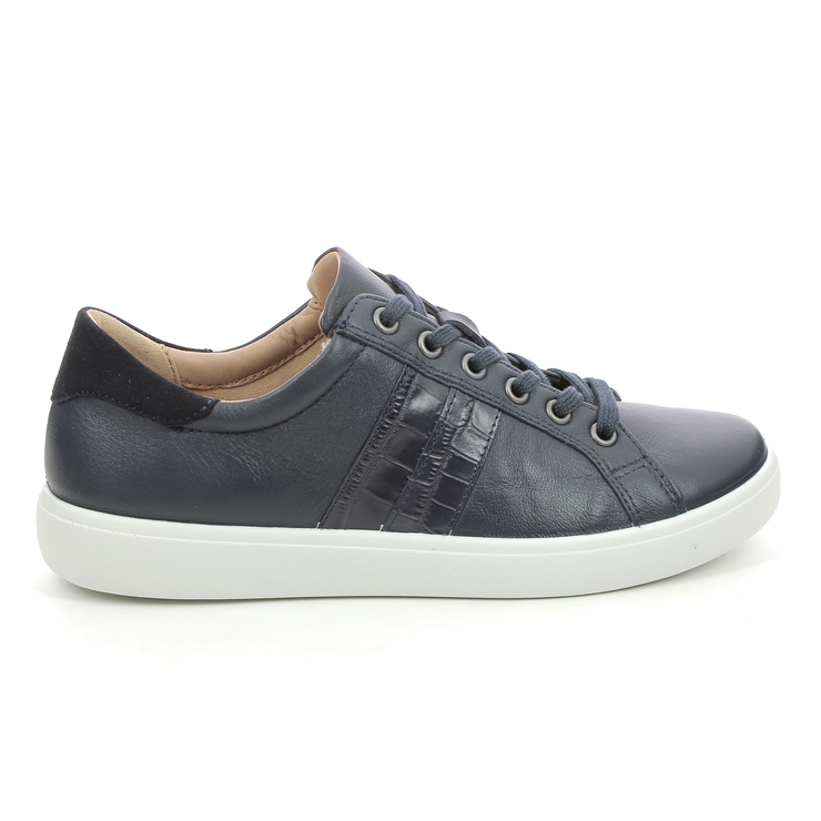 Hotter Switch Standard 9909-70 Navy leather trainers