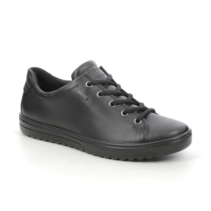 pols brandstof account ECCO Fara Gore Tex 235333-01001 Black leather lacing shoes