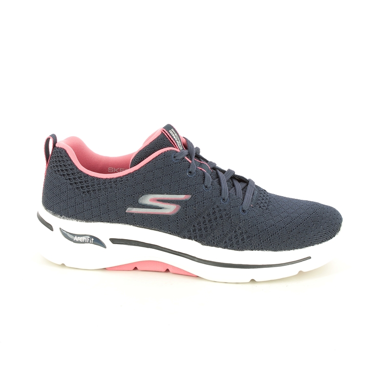 Skechers Arch Fit Go Walk NVCL Navy Coral Womens trainers 124403
