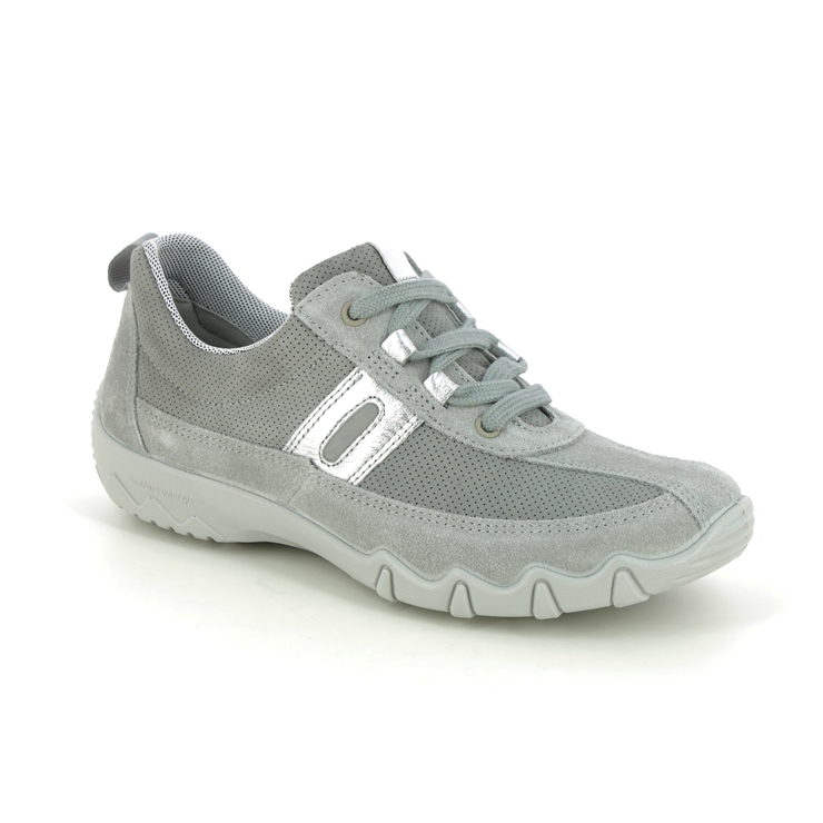 Hotter Leanne 2 Wide 10111-03 Grey Suede lacing shoes