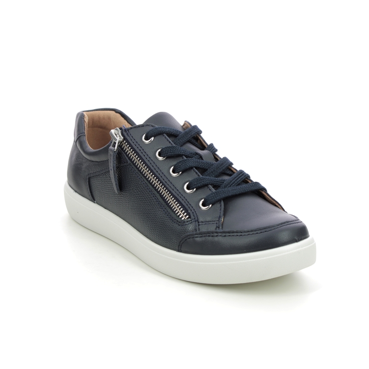 Hotter Chase 2 Wide 16112-71 Navy Leather trainers