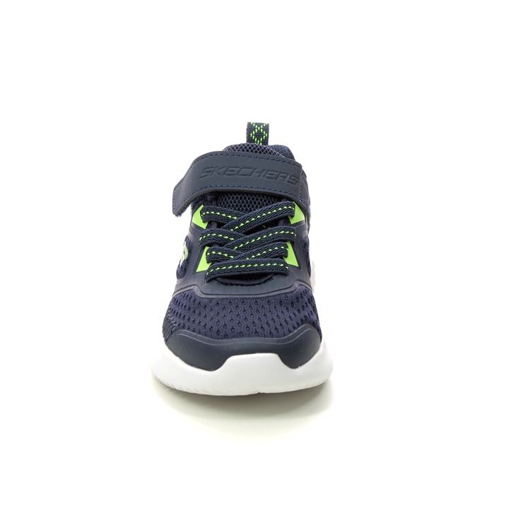 Skechers Bounder NVLM Navy Lime Kids trainers 403736L