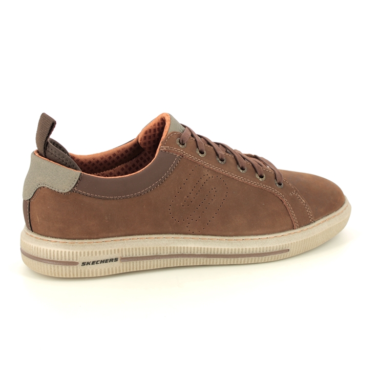 Skechers Pertola Ruston CHOC Chocolate brown Mens comfort shoes 210450