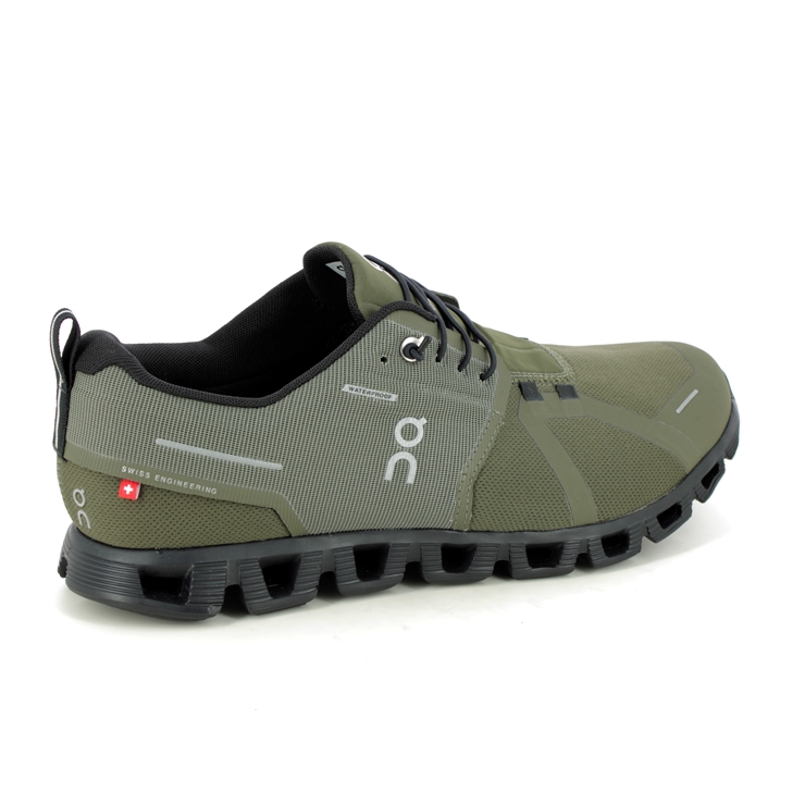 On Running Cloud 5 Tex Mens Olive Green Trainers