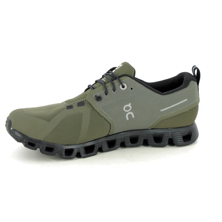 On Running Cloud 5 Tex Mens Olive Green Trainers