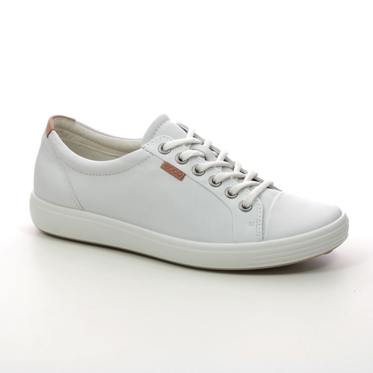 ECCO Soft 7 Lace White Leather Womens trainers 430003-01007