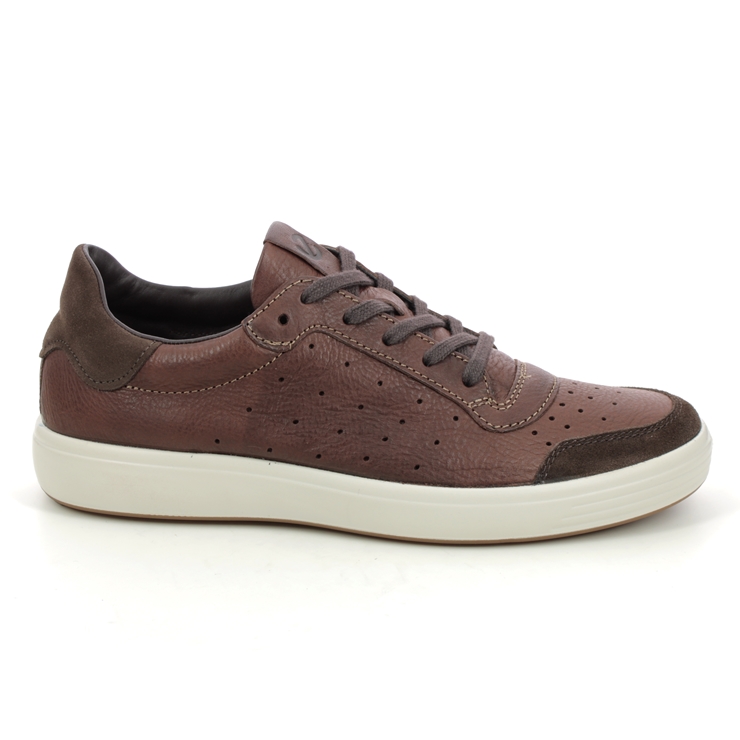 ECCO Soft 7 Mens Brown leather Mens trainers 470474-60508