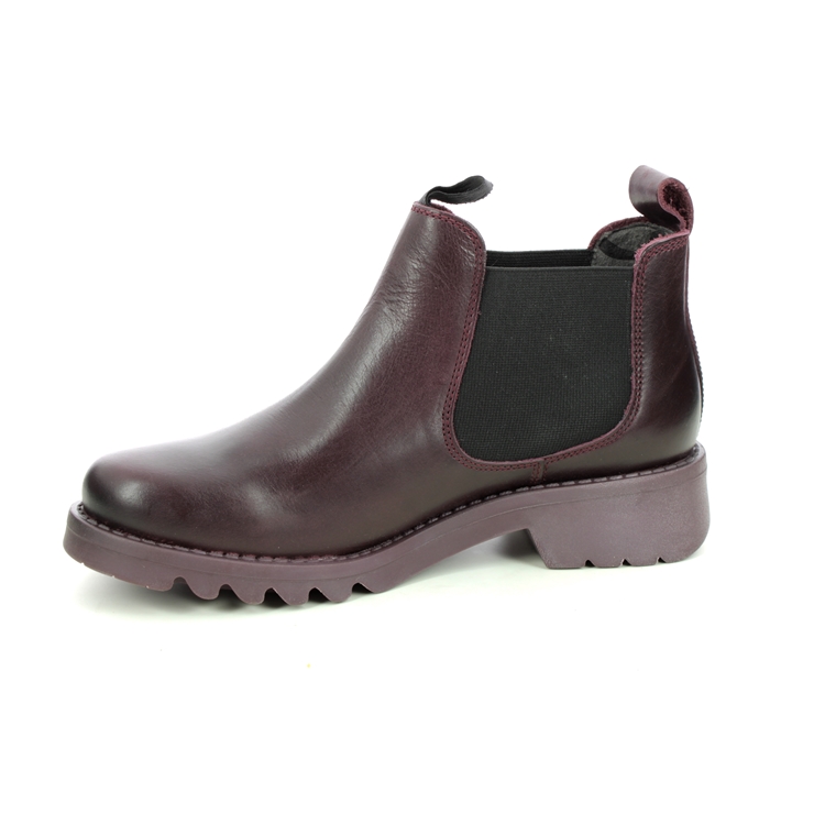 Fly London Rika Ronin P144894-003 Purple Leather Chelsea Boots