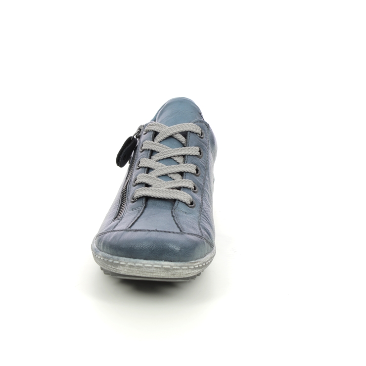 Remonte Zigzip 85 Tex R1402-15 Denim leather lacing shoes