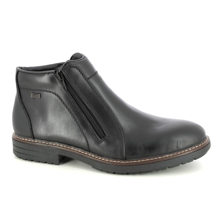Rieker 33160-00 Black leather Winter Boots