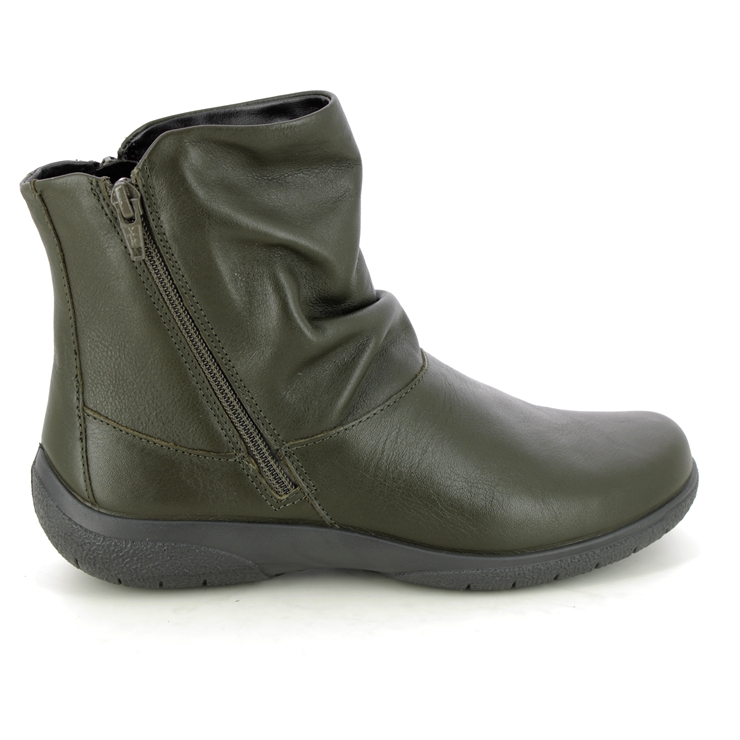 Hotter Whisper Wide Green Womens Ankle Boots 19115-90