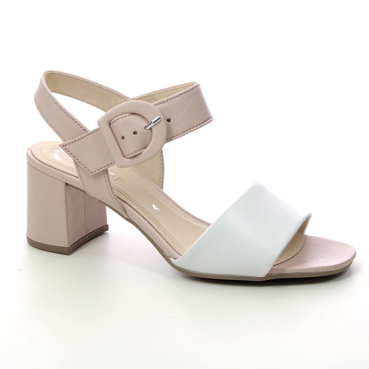 Gabor Kooky 21.710.90 White Pink Heeled Sandals