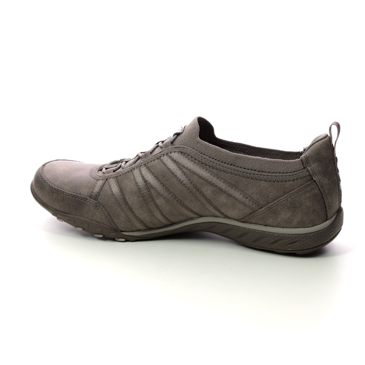 Skechers Breathe Easy Remember Me DKTP Dark taupe Womens lacing shoes ...
