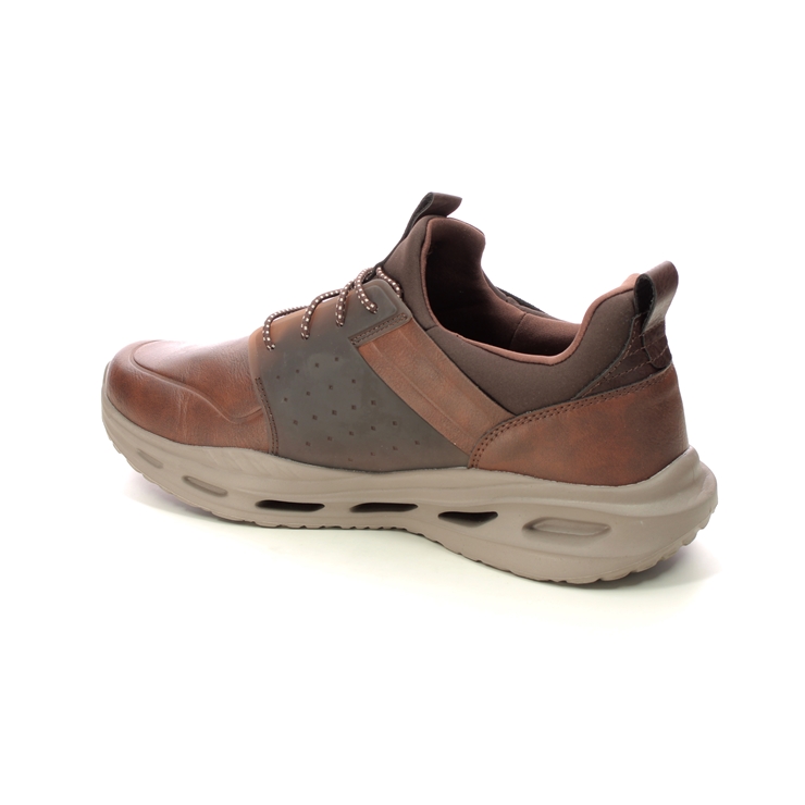 Skechers Orvan Arch Fit BRN Brown Mens Slip-on Shoes 210456