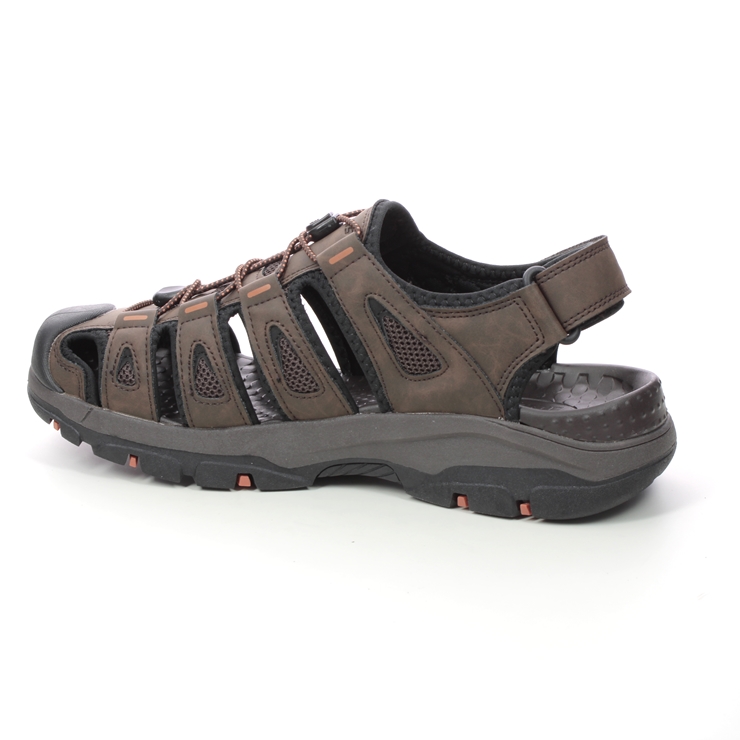 Skechers Tresmen Outseen 204111 CHOC Chocolate brown Closed Toe Sandals