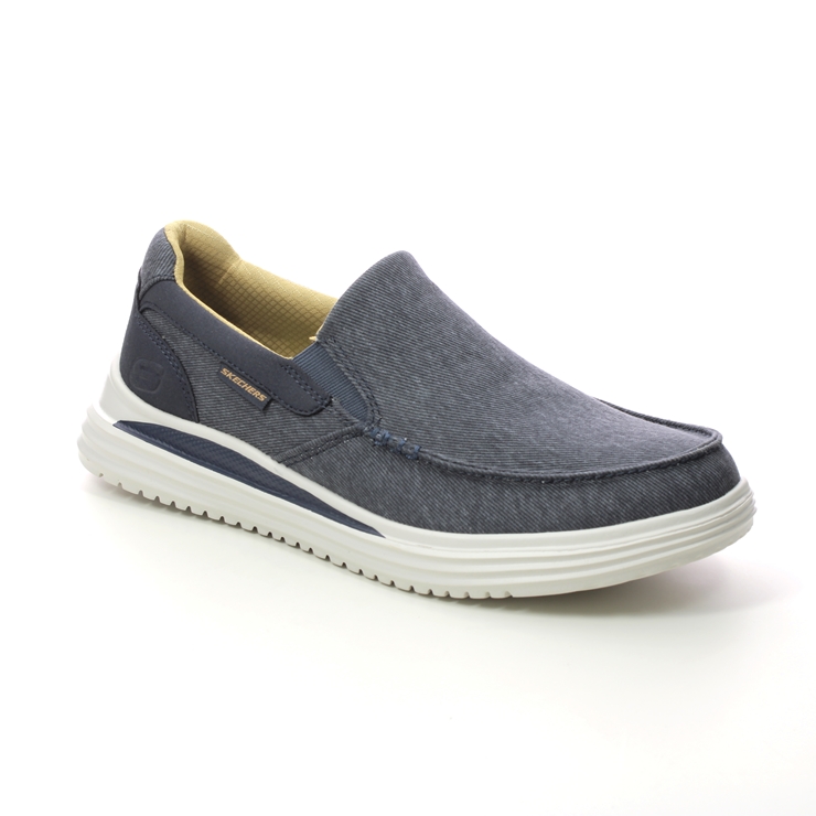 Skechers Proven Everson NVY Navy Mens Slip-on Shoes 204785