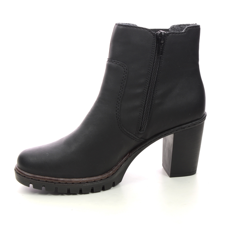 Rieker Y2574-00 Black Womens ankle boots