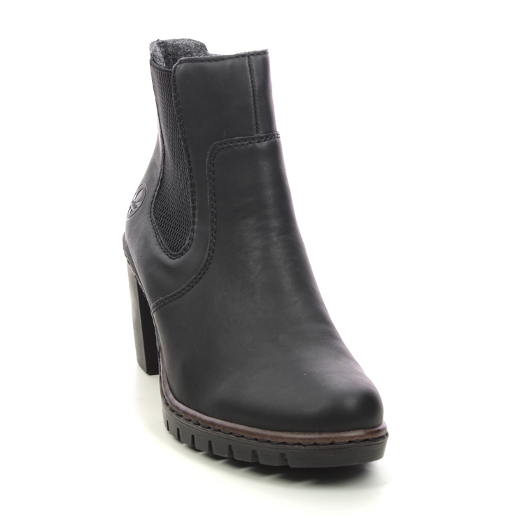 Rieker Y2574-00 Black Womens ankle boots