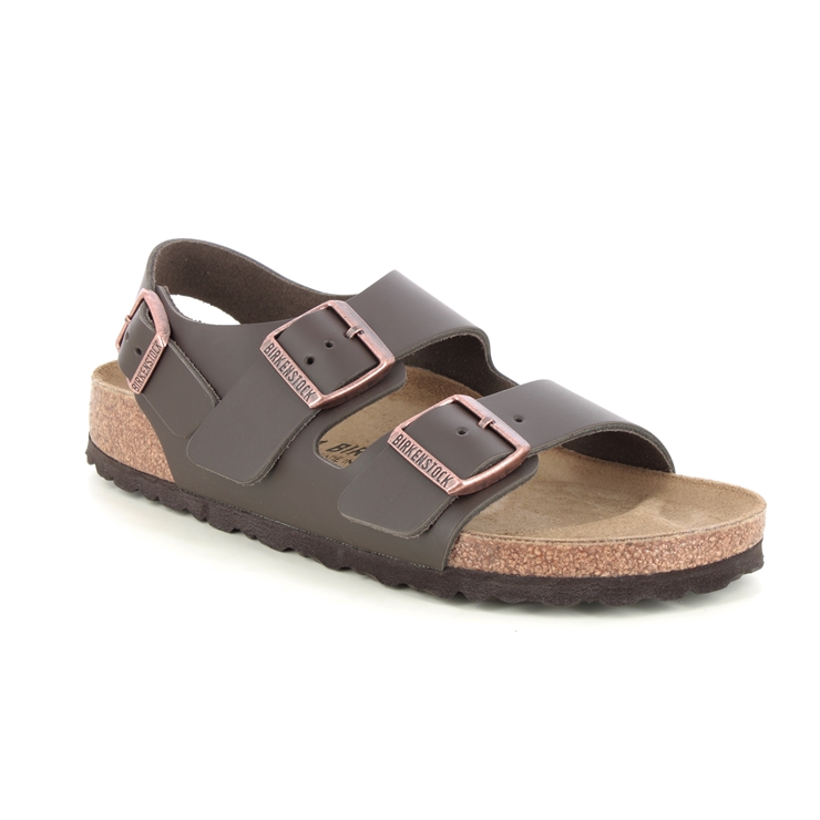 Birkenstock Milano Dark brown Womens Comfortable Sandals 3410327