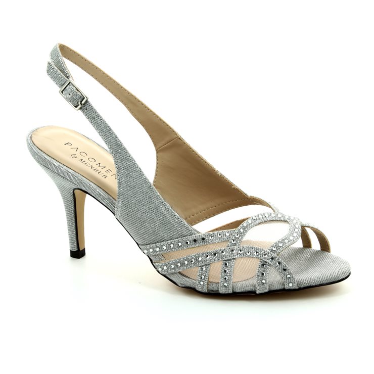Menbur Puerto Principe 07532-09 Silver high-heeled shoes