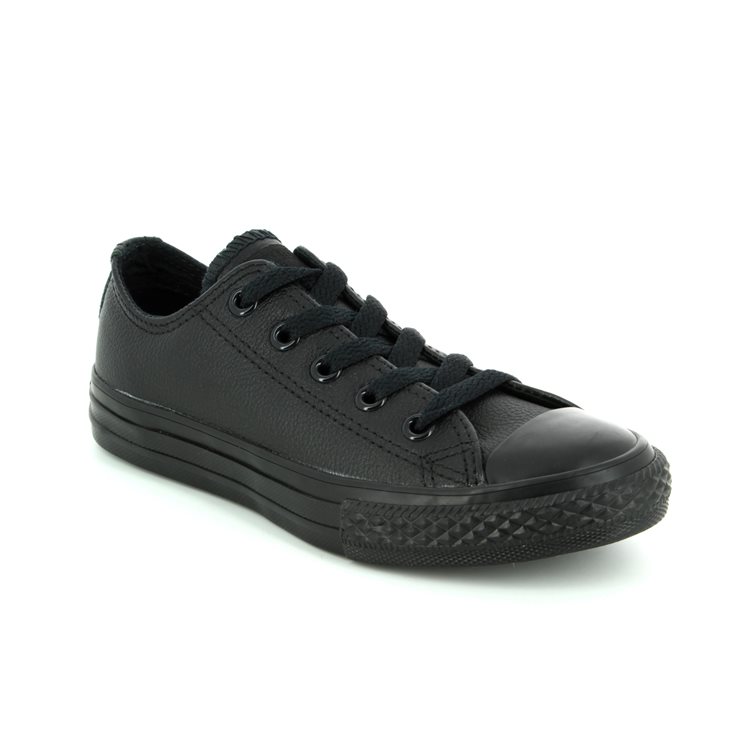 size 3 black leather converse