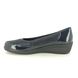 Ara Comfort Slip On Shoes - Navy patent-suede - 40617/16 ZURICH WIDE FIT