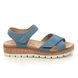 Begg Exclusive Wedge Sandals - Blue Suede - 0545/1011 MIA    80 V