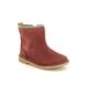 Clarks Toddler Girls Boots - Red leather - 438547G COMET FROST T