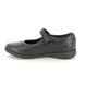 Clarks Girls School Shoes - Black leather - 431016F ETCH CRAFT K