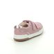 Clarks Girls School Shoes - Pink Leather - 589756F FAWN SOLO K