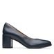 Clarks Court Shoes - Navy Leather - 718774D FREVA 55 WORK