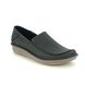 Clarks Comfort Slip On Shoes - Black leather - 475604D FUNNY GO