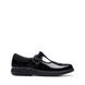 Clarks Girls School Shoes - Black patent - 753076F JAZZY TAP T BAR