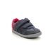 Clarks Boys Toddler Shoes - Navy Leather - 614406F REX PLAY QUEST