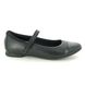 Clarks Girls School Shoes - Black leather - 495575E SCALA GEM Y