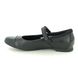 Clarks Girls School Shoes - Black leather - 495575E SCALA GEM Y