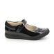 Clarks Girls School Shoes - Black patent - 617517G SCOOTER DAISY K