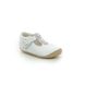 Clarks Girls First And Baby Shoes - White Leather - 576357G TINY FLOWER T