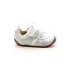 Clarks Girls First And Baby Shoes - White Silver - 718266F TINY SKY T