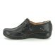 Clarks Comfort Slip On Shoes - Black - 1283/74D UN LOOP