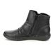 Clarks Ankle Boots - Black leather - 686734D UN LOOP TOP