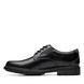 Clarks Comfort Shoes - Black leather - 746528H UN SHIRE LOW