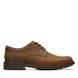 Clarks Comfort Shoes - Brown waxy leather - 745808H UN SHIRE LOW