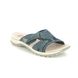Earth Spirit Slide Sandals - Navy leather - 30516/70 WICKFORD
