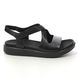 ECCO Comfortable Sandals - Black leather - 273723/01001 FLOWT WOMENS